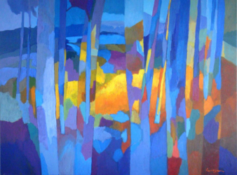 Trees in Landscape   2014   Acrylic on canvas   102 x 76 cm   POR