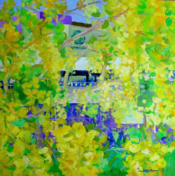 Blossoms at Tampines   2007   Acrylic on canvas   61 x 61 cm   POR