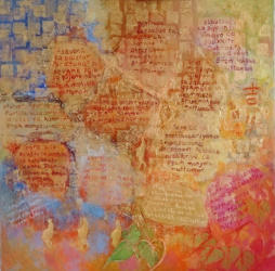Auspicious Mangala Sutta   2010   Acrylic on canvas   107 x 107 cm   POR