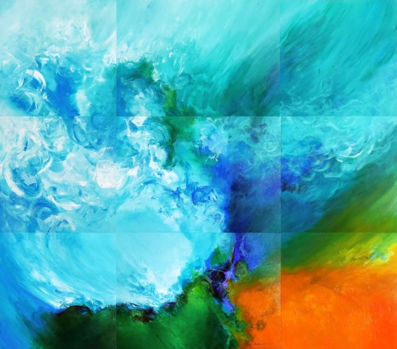 Harmony in Flux   2023   Acrylic on canvas   170 x 150cm   POR