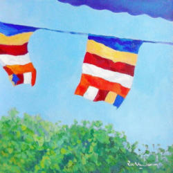 Two Flags of Victory   2017   Acrylic on canvas   30 x 30 cm   POR