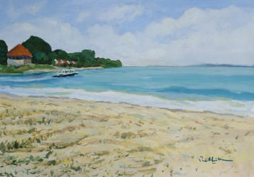 Beach 17B   2017   Acrylic on paper   29.5 x 20.5 cm   POR