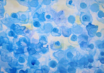 Blue Dots   2015   Acrylic on paper   29.5 x 20.5 cm   POR