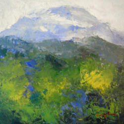 Sacred Mountain 2   2016   Acrylic on canvas   30 x 30 cm   POR