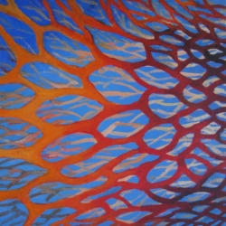 Red Net   2013   Acrylic on canvas panel   30 x 30 cm   POR