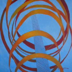 Round and Round 1   2013   Acrylic on canvas panel   30 x 30 cm   POR