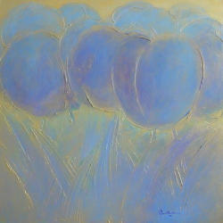 Pathalo Blue Tulips   2008   Acrylic on canvas   61 x 61 cm   POR