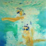 Swimmers   1985   Oil on canvas   92 x 92 cm   POR