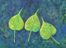3 Leaves 2022   Poster colour on paper   37 x 27 cm   POR